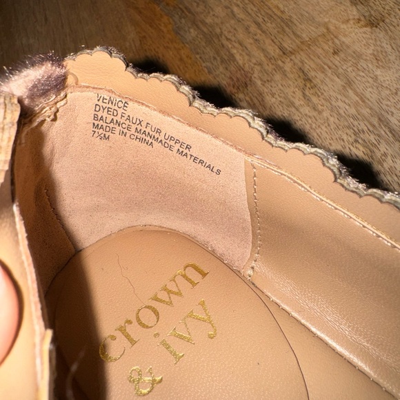 Crown & Ivy Venice Leopard Print Scallop Flats Size 7.5 - Picture 7 of 9